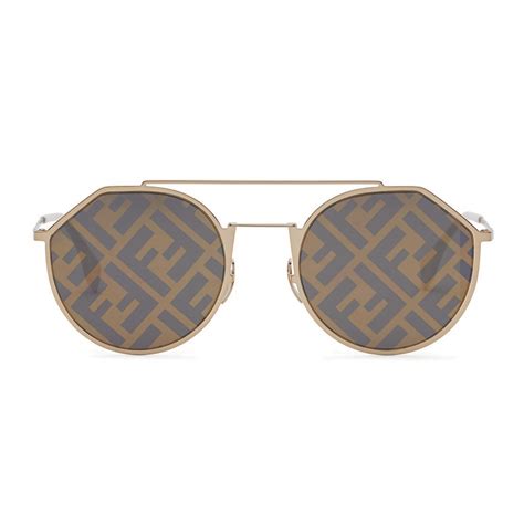 fendi eyeline light gold frame|Women's Designer Sunglasses .